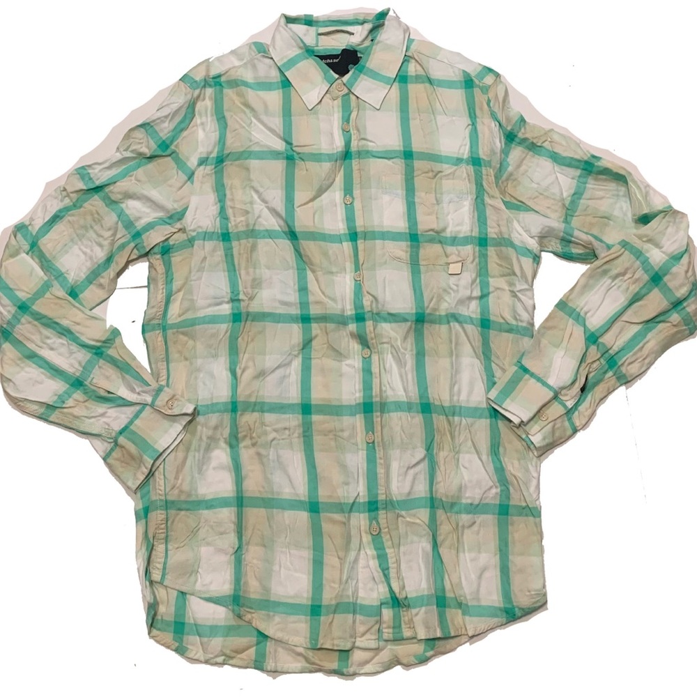 M / Scotch & soda Men's Green Plaid Shirt